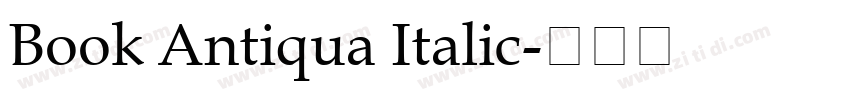 Book Antiqua Italic字体转换